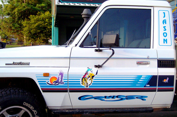 Rodeo Rider Bug Deflector Sticker (Pair)