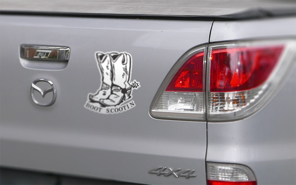 Boot Scootin Cowboy Boots Stickers (Pair)