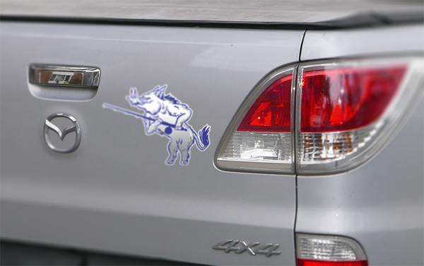 Barra vs Boar Stickers (1 x each)