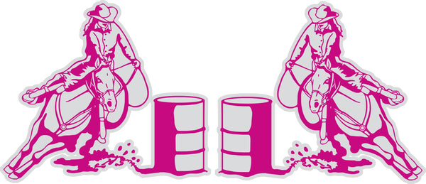 Barrel Racer Sticker (Pair)