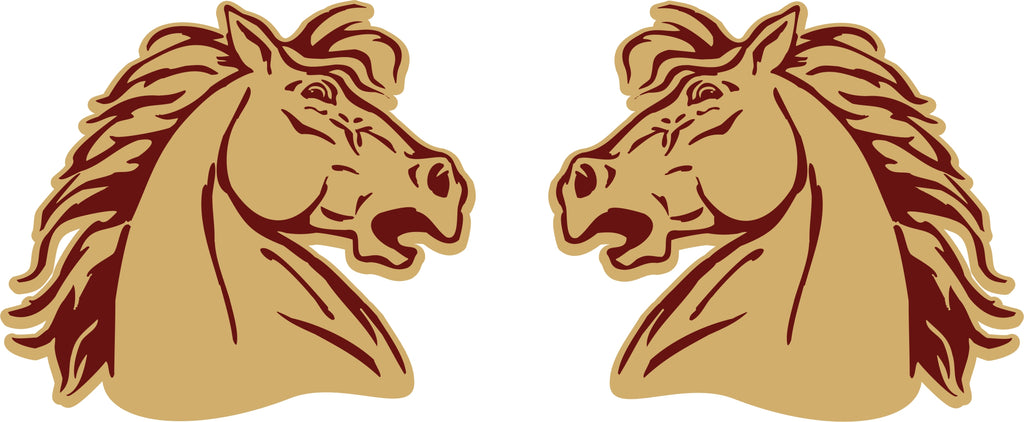 Wild Horse Head Sticker (Pair)