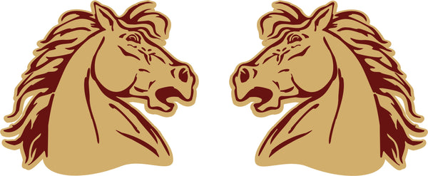 Wild Horse Head Sticker (Pair)