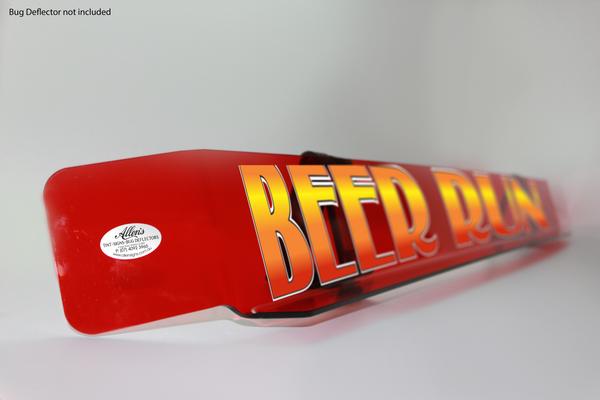 'Beer Run' Bug Deflector Name Sticker