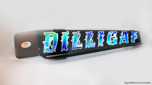 'DILLIGAF' Bug Deflector Name Sticker