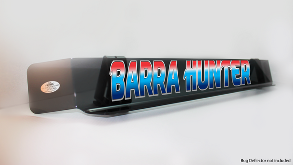'Barra Hunter' Bug Deflector Name Sticker