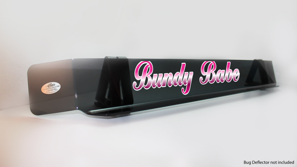 'Bundy Babe' Bug Deflector Name Sticker