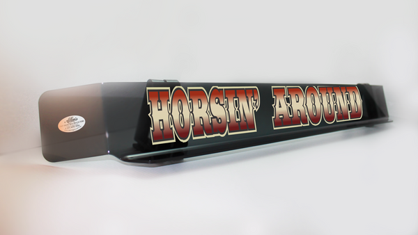'Horsin' Around' Bug Deflector Name Sticker