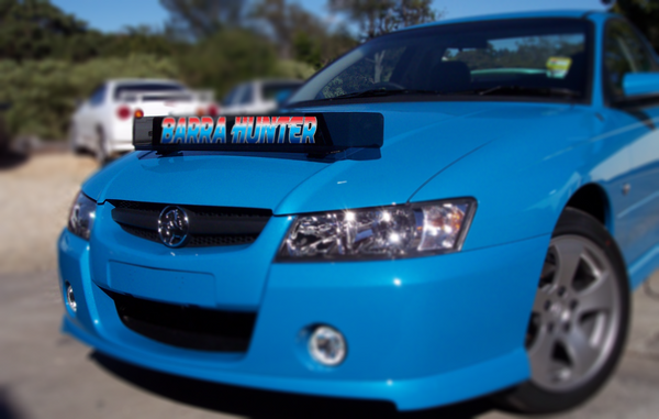 'Barra Hunter' Bug Deflector Name Sticker