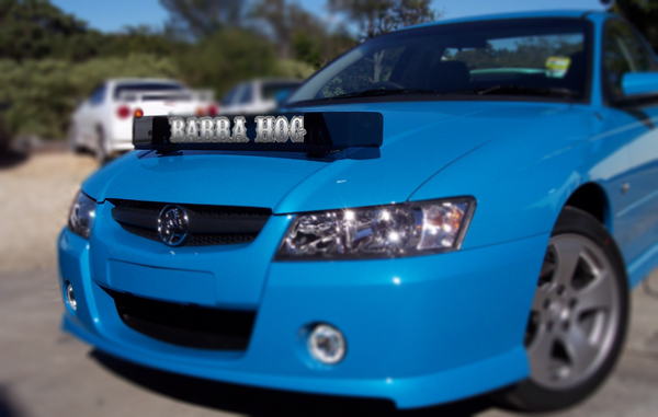 'Barra Hog' Bug Deflector Name Sticker