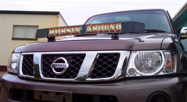 'Horsin' Around' Bug Deflector Name Sticker