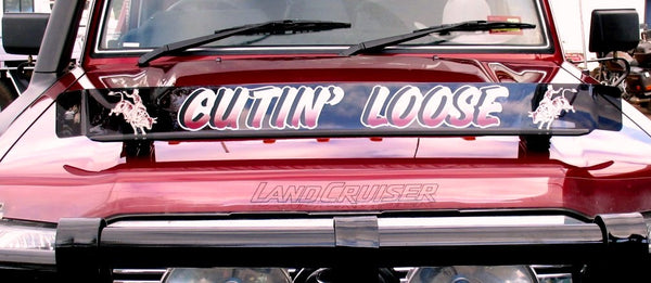 Rodeo Bull Rider Bug Deflector Stickers (Pair)