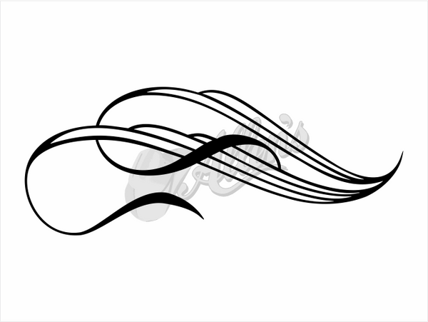 Rolling Waves Scroll Sticker (Pair)