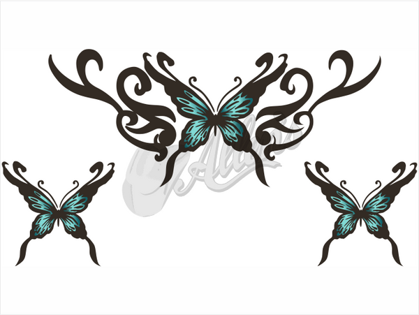 Tribal Butterfly Sticker (Set)