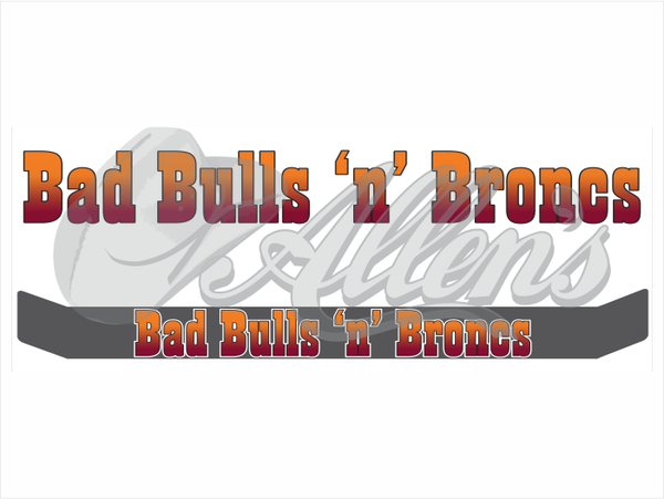 'Bad Bulls 'n' Broncs' Bug Deflector Name Sticker