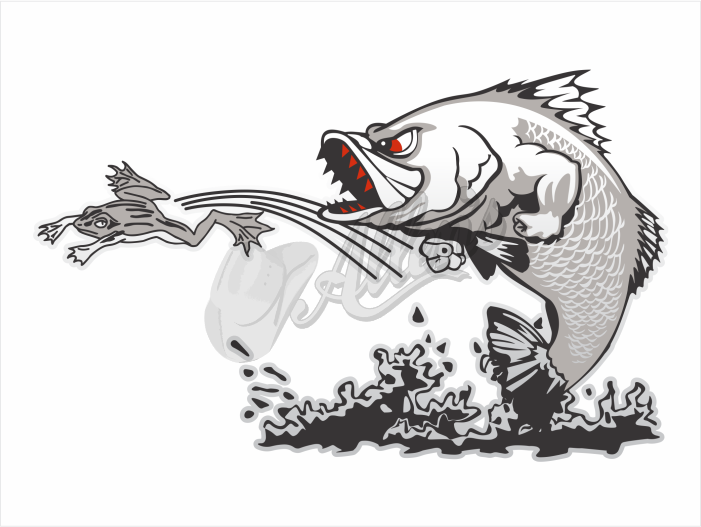 Allens Barra & Frog Sticker (Pair)