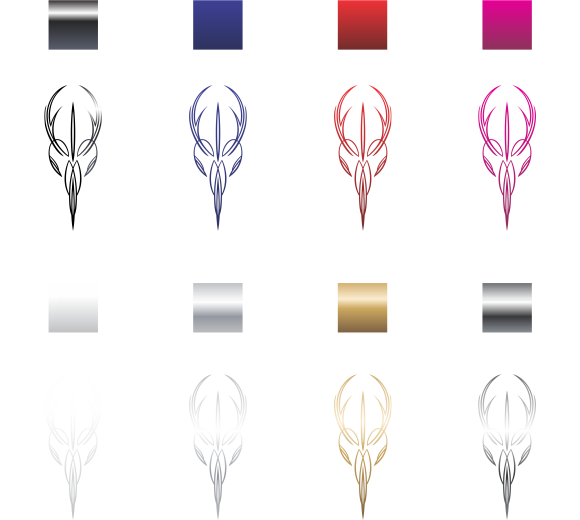 Antlers Scroll Sticker (Pair)