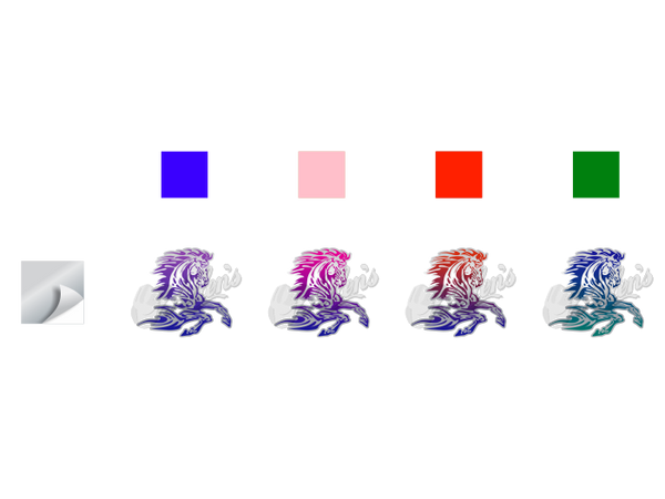 Flaming Horse Tribal Sticker (Pair)