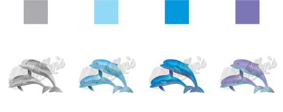 Dolphins Leaping Sticker