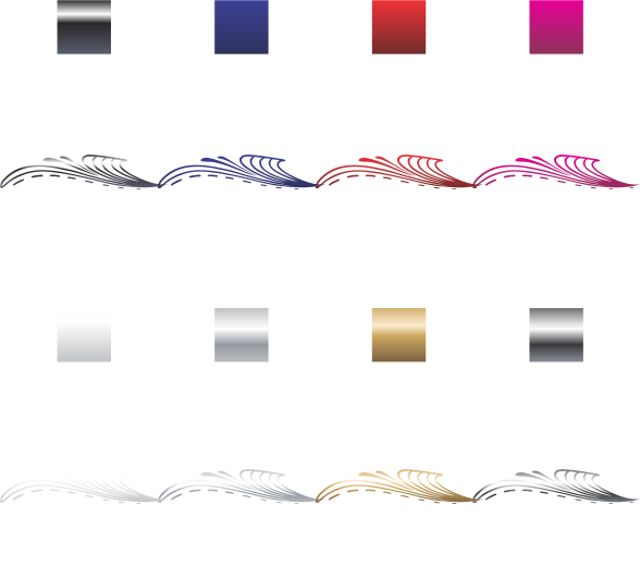 Wet Waves Scroll Sticker (Pair)