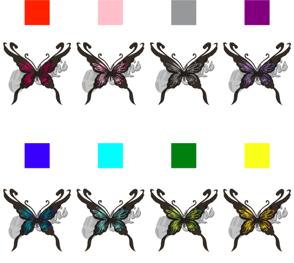 Tribal Butterfly Sticker (Set)