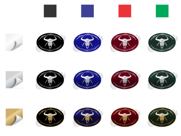 Lightning Skull & Barb Wire Sticker (Pair)