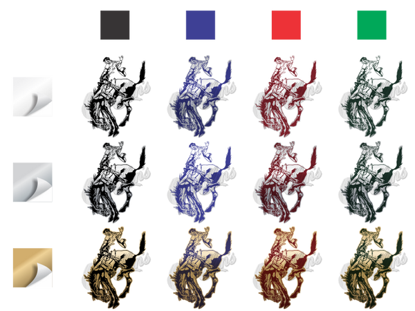 Rodeo Bronc Rider Sticker (Pair)