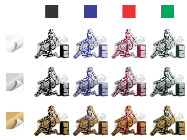 Barrel Racer Sticker (Pair)