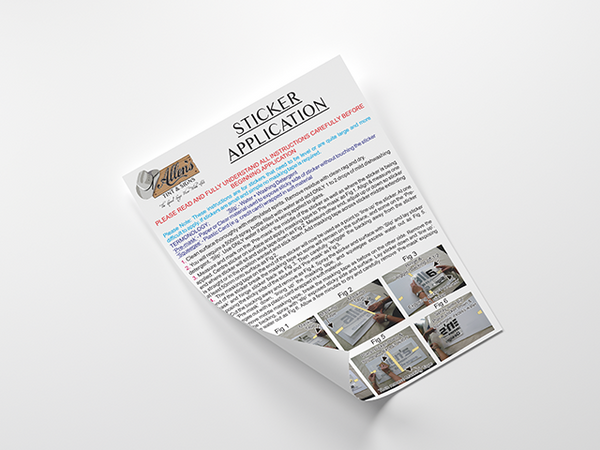 Sticker Fitting Instructions