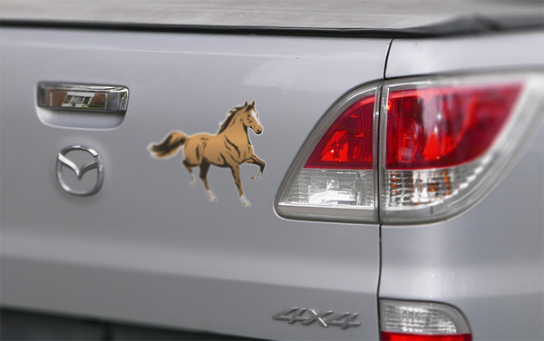 Quarter Horse Stallion Sticker (Pair)