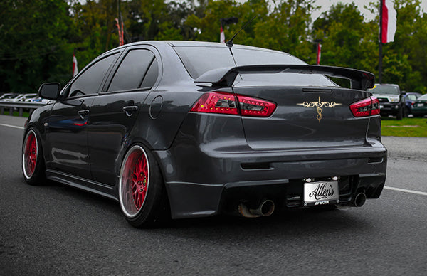 Truck Swirl Scroll Tri Point Sticker (Pair)