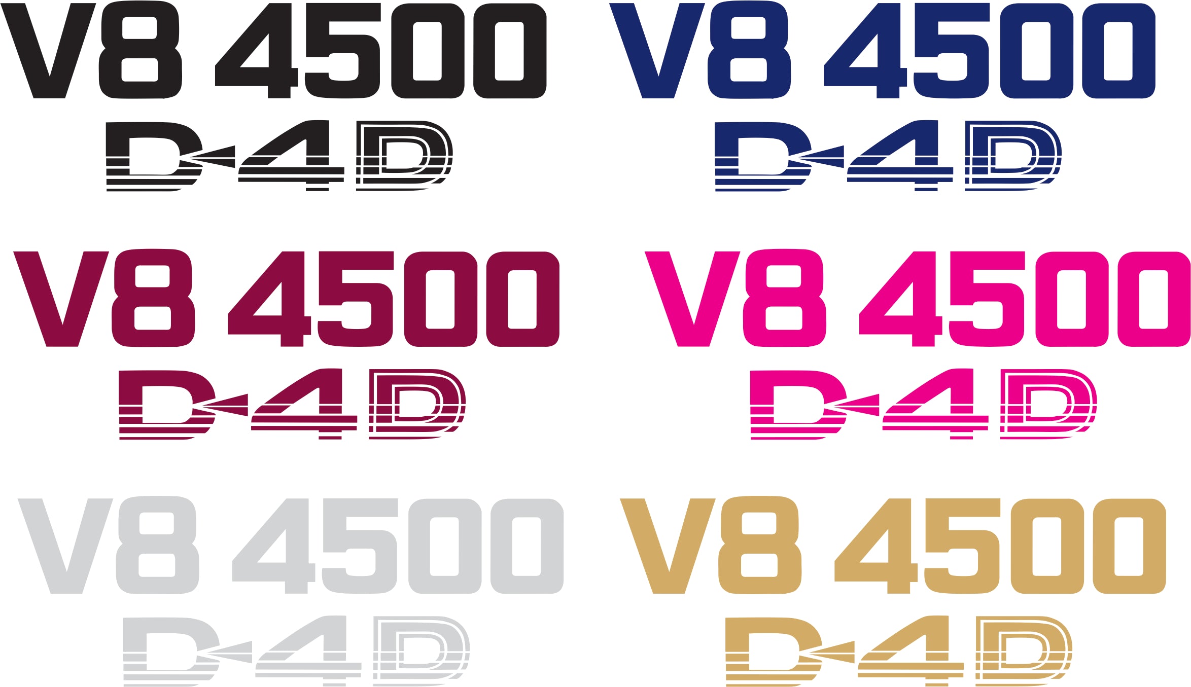 Landcruiser V8 4500 D4D Sticker – Allens Tint & Signs