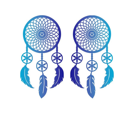 Lightning Skull & Barb Wire Sticker (Pair)