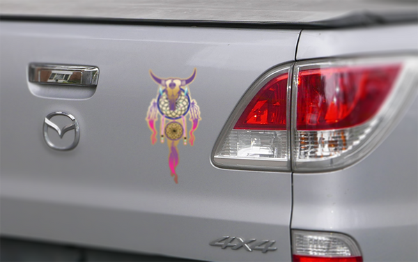 Dream Catcher Skull Sticker (Pair)
