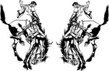 Rodeo Rider Bug Deflector Sticker (Pair)