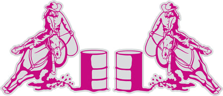 Lightning Skull & Barb Wire Sticker (Pair)