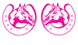 Horse in Horseshoe Sticker (Pair)