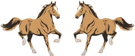 Lightning Skull & Barb Wire Sticker (Pair)