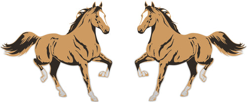 Quarter Horse Stallion Sticker (Pair)