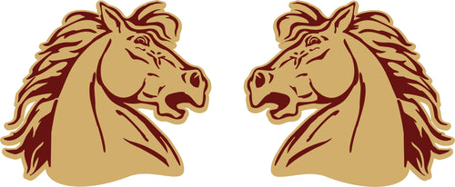 Wild Horse Head Sticker (Pair)