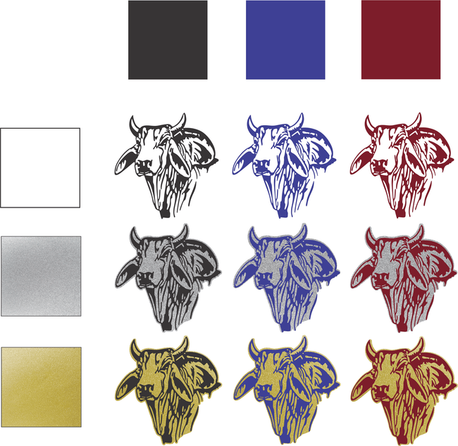 Brahman Bull Head Sticker (Pair)