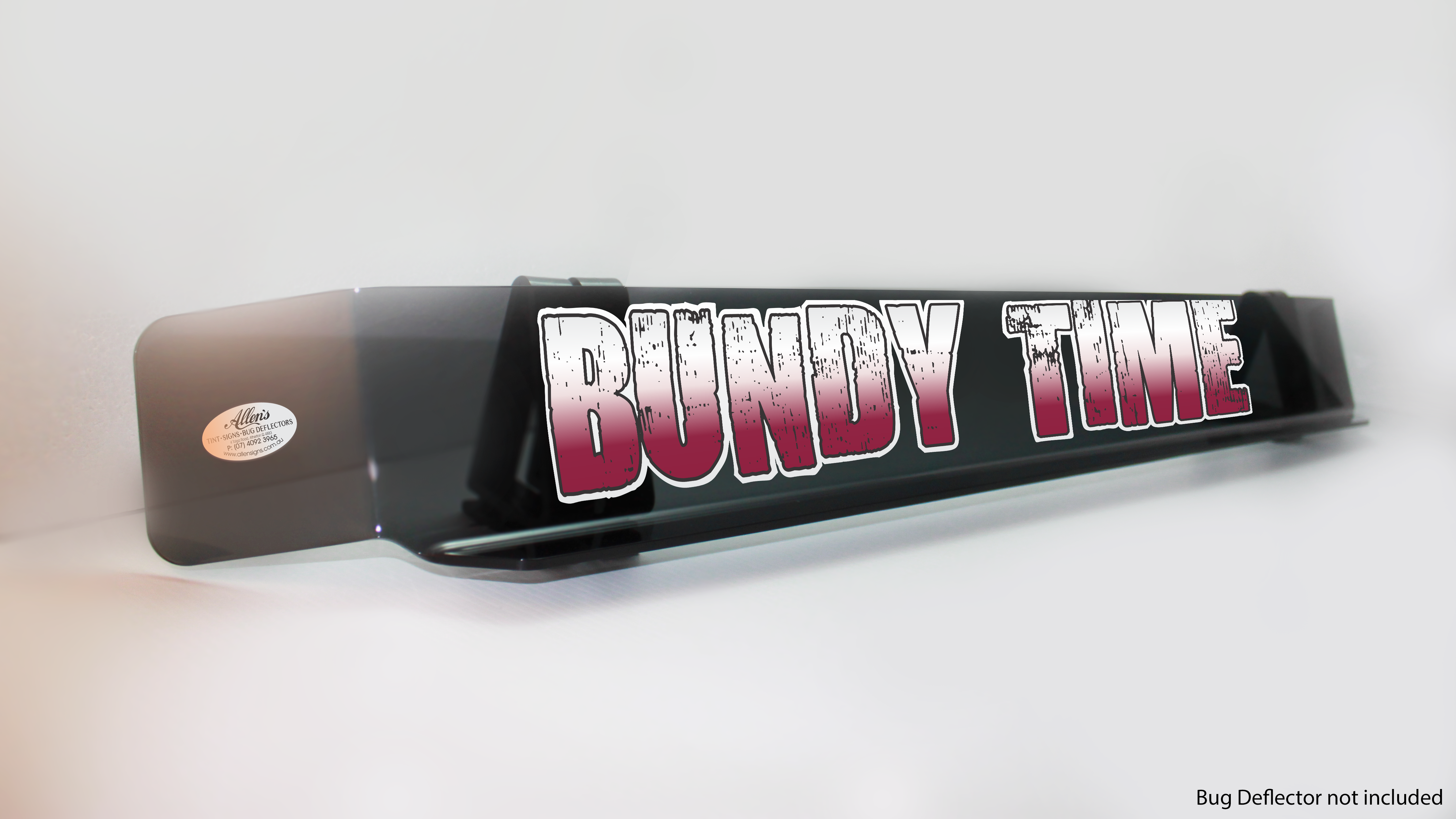 'Bundy Time' Bug Deflector Name Sticker – Allens Tint & Signs