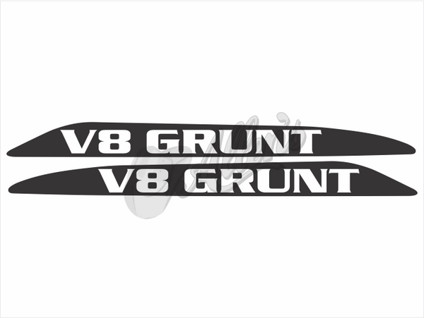 V8 Landcruiser 70 Series Bonnet Scoop Stickers  07-16 & 16 Onwards (Pair)