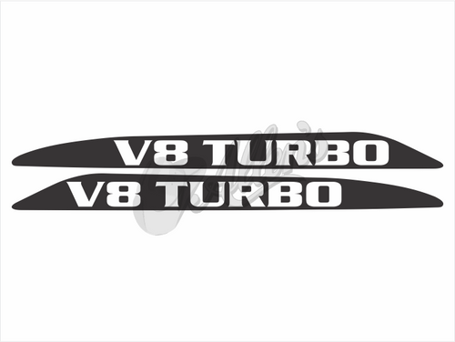 V8 Landcruiser 70 Series Bonnet Scoop Stickers  07-16 & 16 Onwards (Pair)
