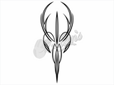 Antlers Scroll Sticker (Pair)