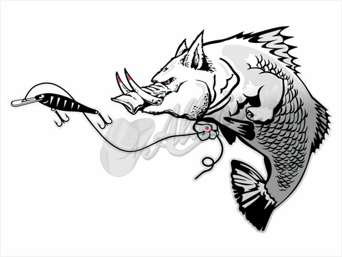 Allens Barra Hog Sticker (Pair)