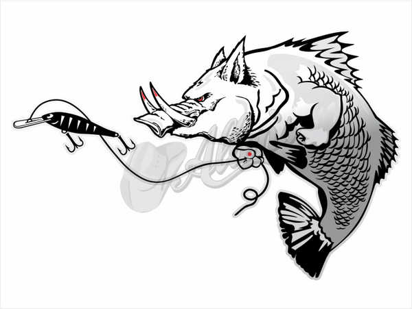 Allens Barra Hog Sticker (Pair)