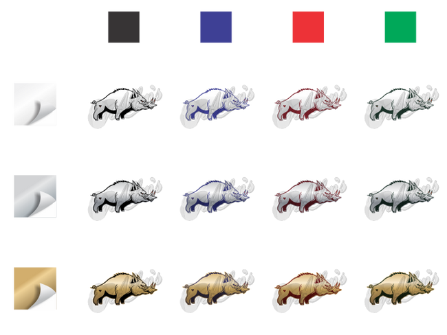 Boar Pig Sticker (Pair)
