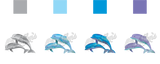 Dolphins Leaping Sticker