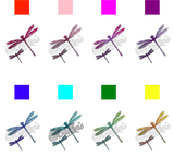 Large & Small Dragonflies Stickers (Pair)