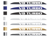 V8 Landcruiser 70 Series Bonnet Scoop Stickers  07-16 & 16 Onwards (Pair)